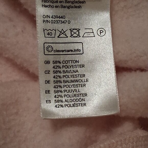 Women's H & M Pink Zip Up Hoodie, with Copper Details, Small - Picture 7 of 12